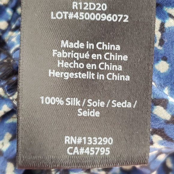 100% silk blue leopard-print Rachel Zoe dress - Picture 6 of 7